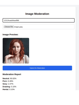 AI-Based Image Moderation Tool